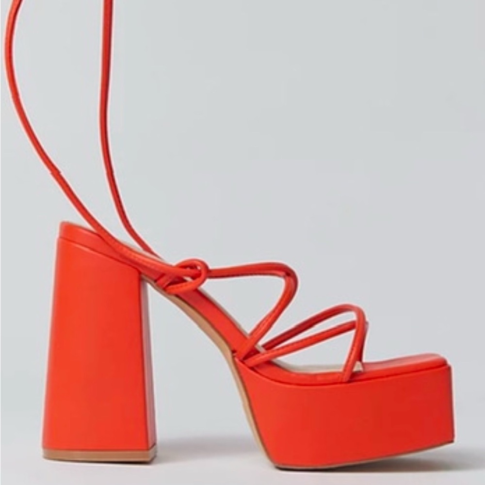 Urban Outfitters Orange Platform Sandals